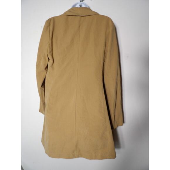 Love Tree Medium Trench Sweater Micro Suede Long Coat Open Style Lightweight Ca - Picture 5 of 10